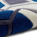 Think Rugs hk 9238 ivory navy Blue, Ivory, Navy Living Room Geometric Rug.