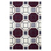 Think Rugs hk 9238 ivory purple Purple, Ivory Living Room Geometric Rug.