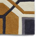 Think Rugs hk 9238 ivory yellow Yellow, Ivory Living Room Geometric Rug.