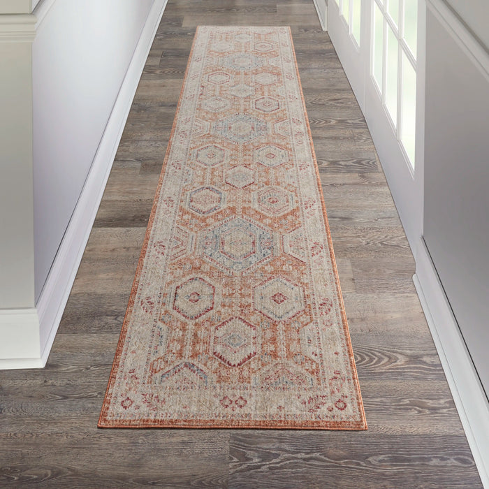 Nourison Delivered in 6 weeks   USA homestead hms01 brick Multicoloured, Orange Living Room  Rug.
