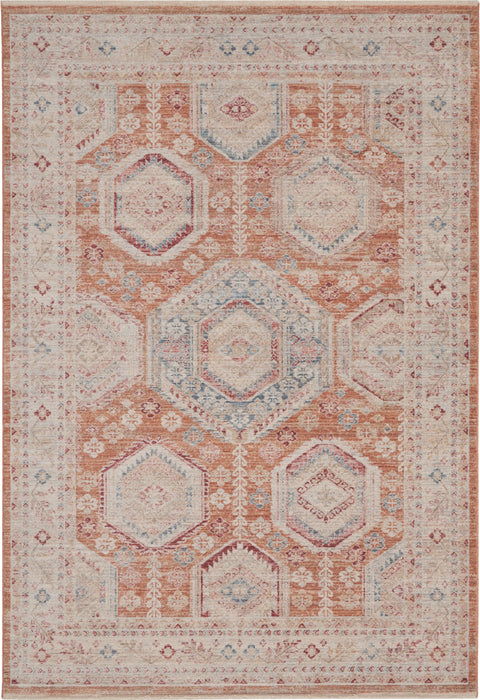 Nourison Delivered in 6 weeks   USA homestead hms01 brick Multicoloured, Orange Living Room  Rug.