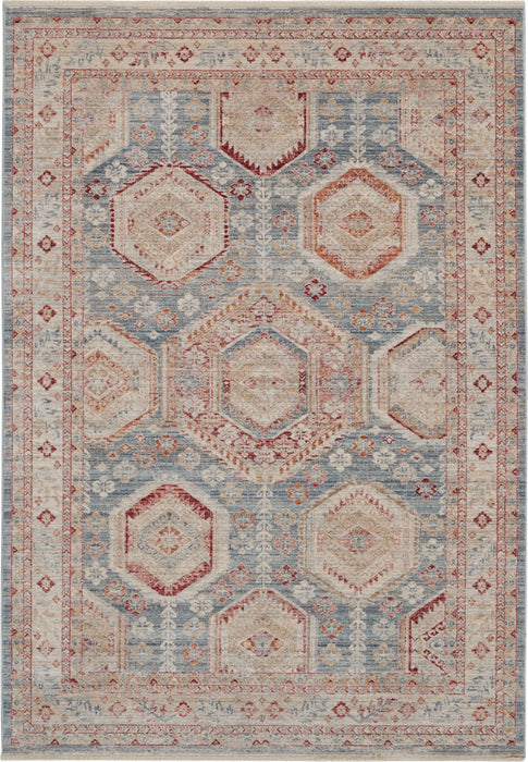 Nourison Delivered in 6 weeks   USA homestead hms01 light blue Blue, Multicoloured Living Room  Rug.