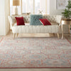 Nourison Delivered in 6 weeks   USA homestead hms02 blue brick Blue, Multicoloured, Orange Living Room  Rug.