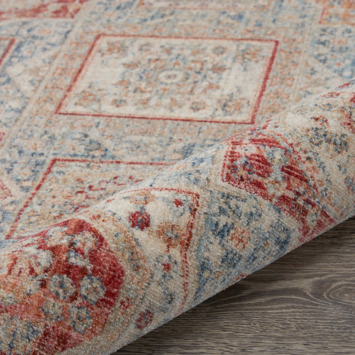 Nourison Delivered in 6 weeks   USA homestead hms02 blue multi Blue, Multicoloured Living Room  Rug.