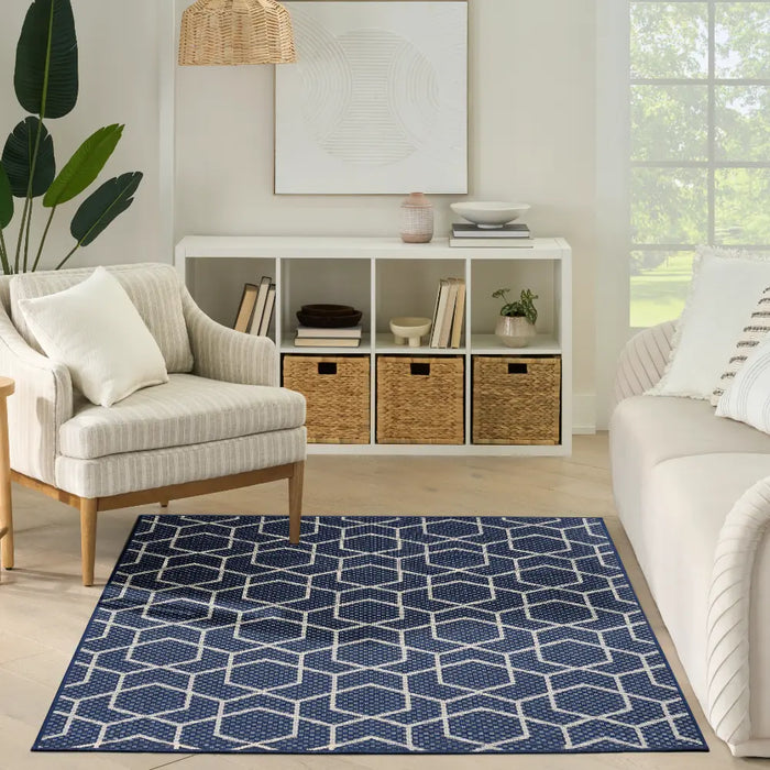 HORIZON INDOOR/OUTDOOR HOZ01 Navy Indoor Outdoor
