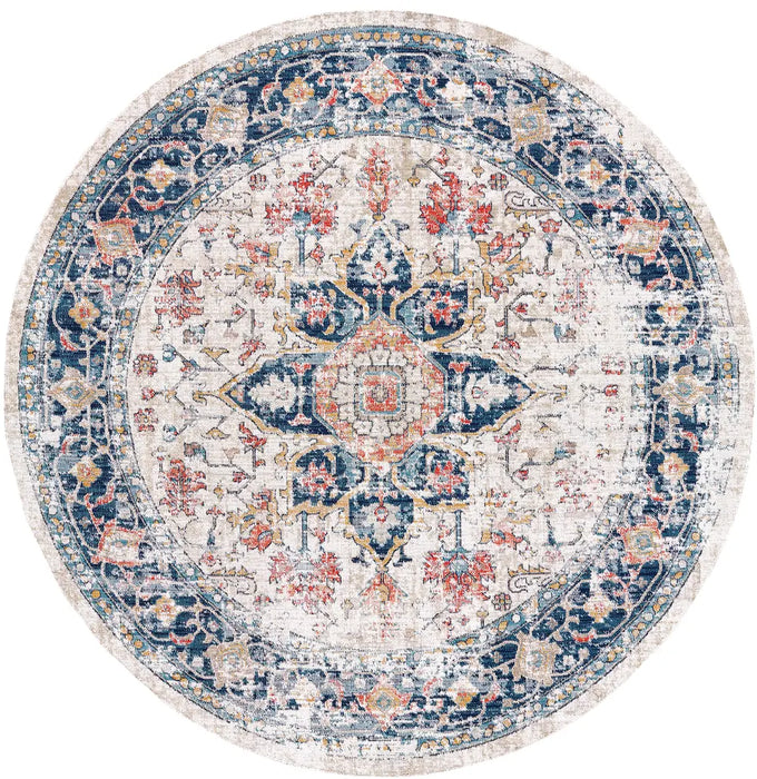 SELMA HILL In- & Outdoor Traditional Boho Dark Blue Rug