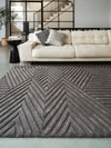 Asiatic hague charcoal Grey Living Room Wool Rug.