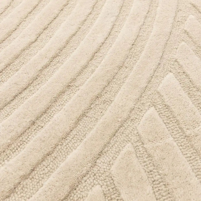 Asiatic hague sand Beige Living Room Wool Rug.