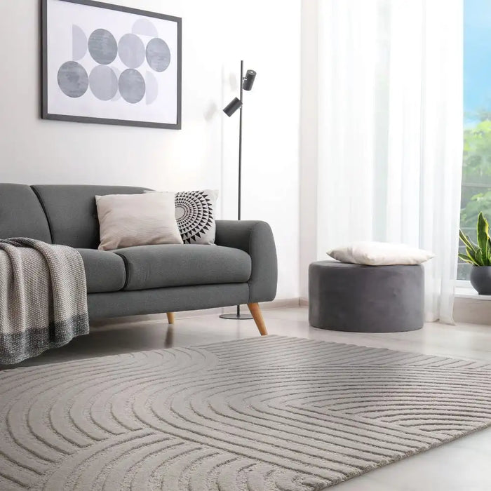 Asiatic hague silver Grey Living Room Wool Rug.