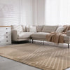 Asiatic hague taupe Beige Living Room Wool Rug.