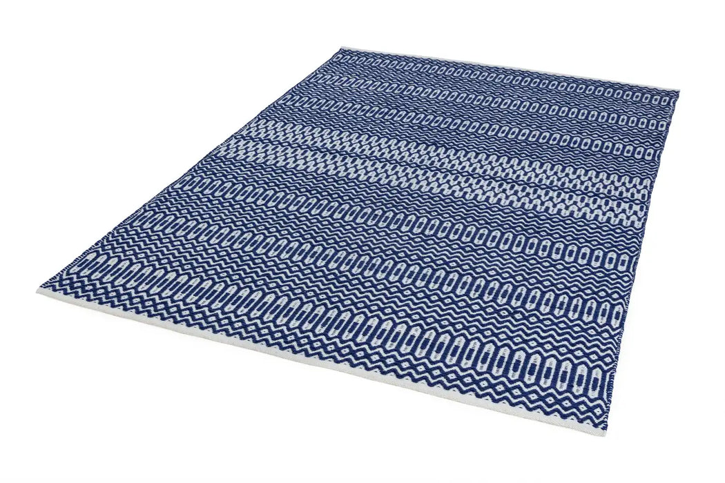 Asiatic halsey blue Blue Living Room Geometric Rug.