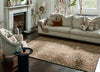 Harlequin harlequin atoll auburn stone Orange, Cream Living Room Wool Rug.