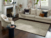 Harlequin harlequin atoll hempseed shell Cream Living Room Wool Rug.