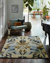 Harlequin harlequin melora hempseed exhale gold Beige, Multicoloured Living Room Wool Rug.