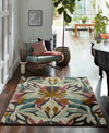 Harlequin harlequin melora positano succulent gold Multicoloured Living Room Wool Rug.