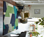 Harlequin harlequin popova amazonia seaglass japanese ink Green, Multicoloured Living Room Wool Rug.