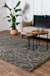 Asiatic harrison charcoal Grey Living Room Geometric Rug.