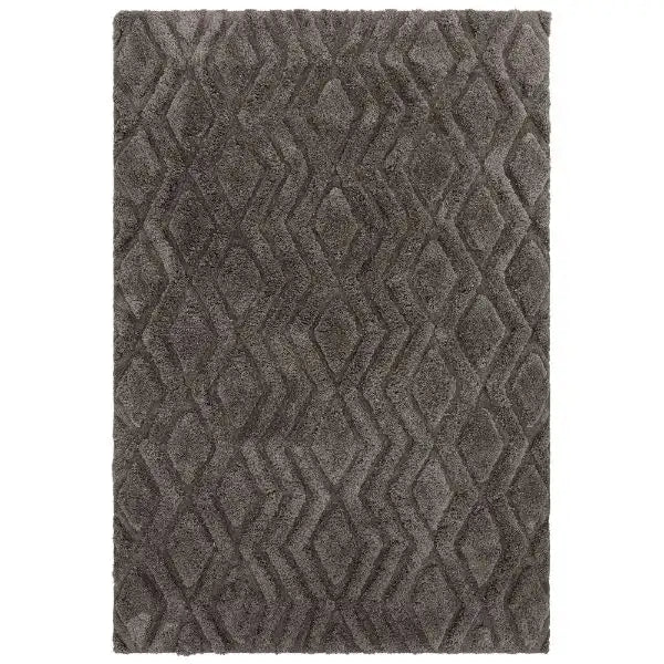 Asiatic harrison charcoal Grey Living Room Geometric Rug.
