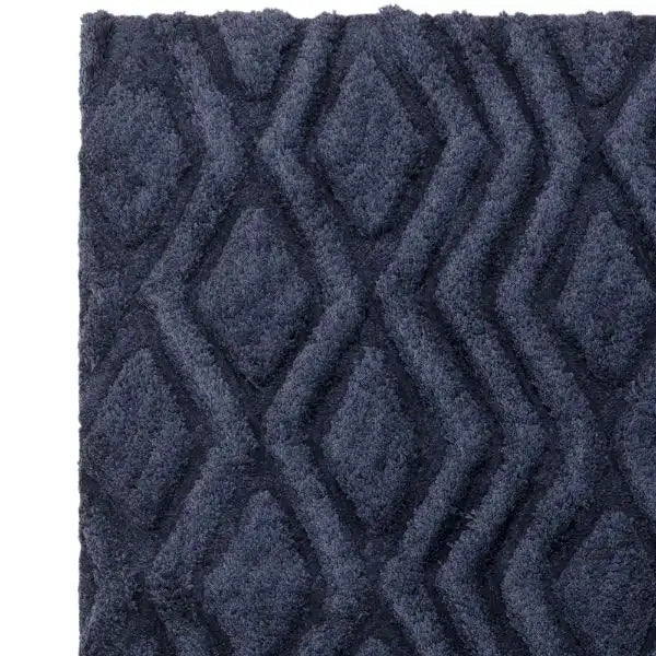 Asiatic harrison navy Blue, Navy Living Room Geometric Rug.