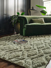 Asiatic harrison sage Green Living Room Geometric Rug.