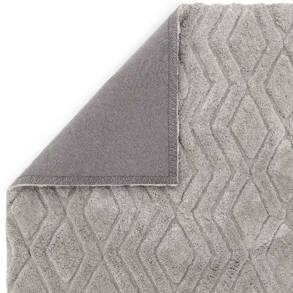 Asiatic harrison silver Grey Living Room Geometric Rug.