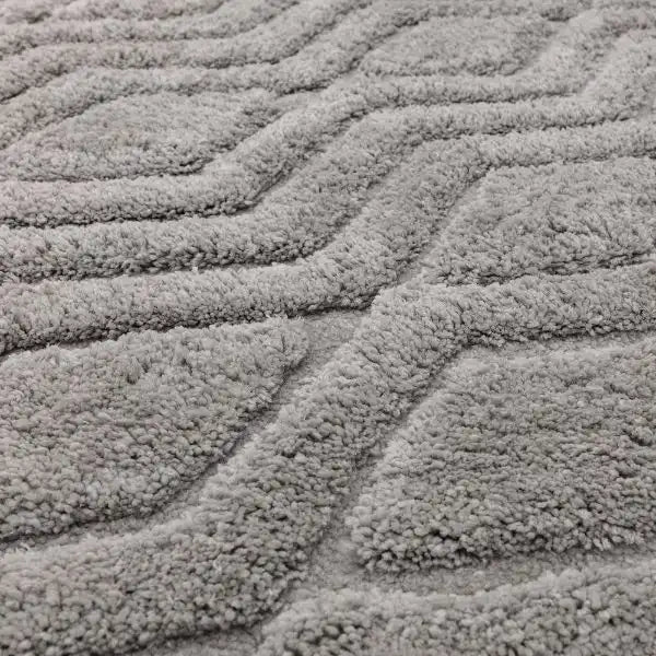 Asiatic harrison silver Grey Living Room Geometric Rug.