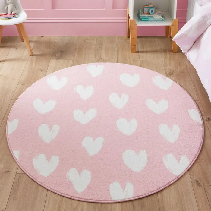 Catherine Lansfield Hearts Pink - Washable