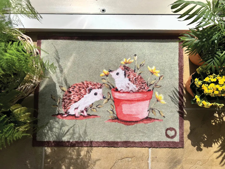 Patterned Hug Rug Hedgehog Friends