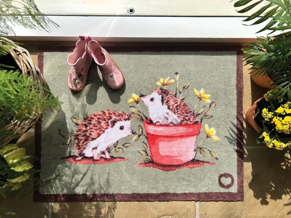 Patterned Hug Rug Hedgehog Friends