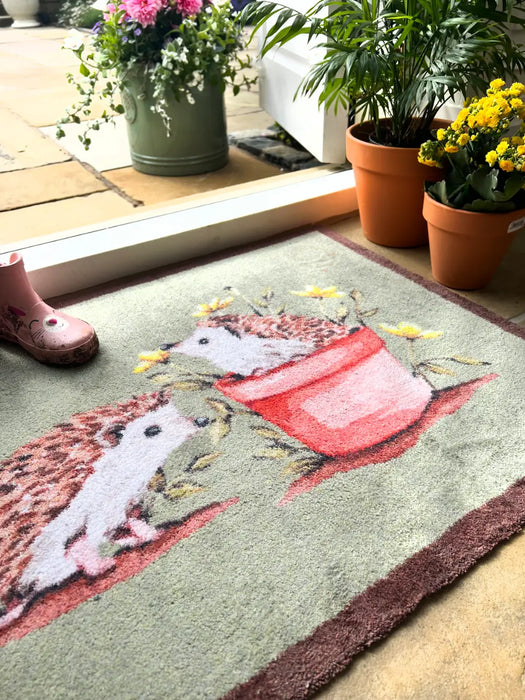 Patterned Hug Rug Hedgehog Friends