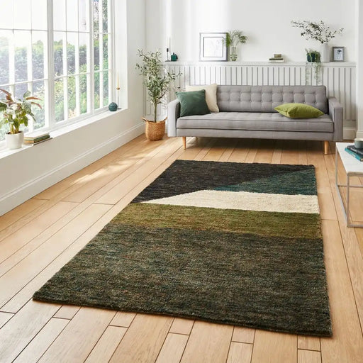 Think Rugs hemp 23373 multi Multicoloured Living Room  Rug.