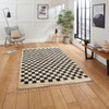 Think Rugs hemp 26588 multi Black, Ivory Living Room  Rug.