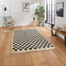 Think Rugs hemp 26588 multi Black, Ivory Living Room  Rug.