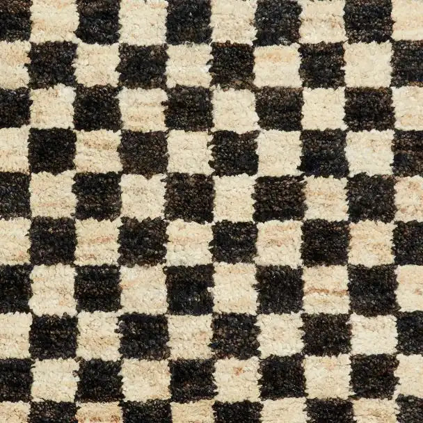 Think Rugs hemp 26588 multi Black, Ivory Living Room  Rug.