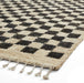 Think Rugs hemp 26588 multi Black, Ivory Living Room  Rug.