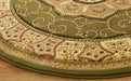 Think Rugs heritage 4400 green Green, Beige Living Room  Rug.