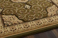 Think Rugs heritage 4400 green Green, Beige Living Room  Rug.