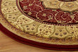 Think Rugs heritage 4400 red Beige, Red Living Room  Rug.