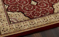 Think Rugs heritage 4400 red Beige, Red Living Room  Rug.