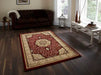Think Rugs heritage 4400 red Beige, Red Living Room  Rug.