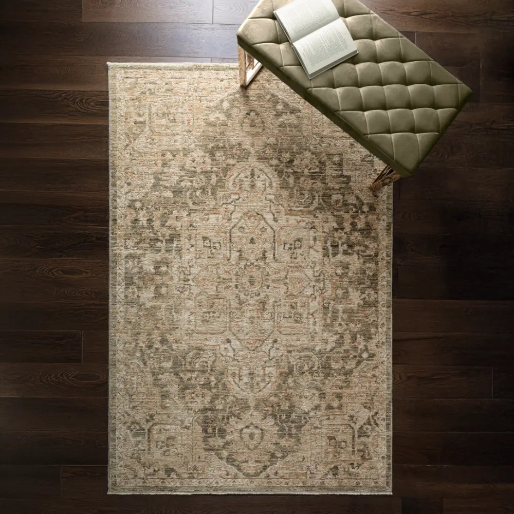 Heriz Serapi Green Beige Rug — RugsDirect Online