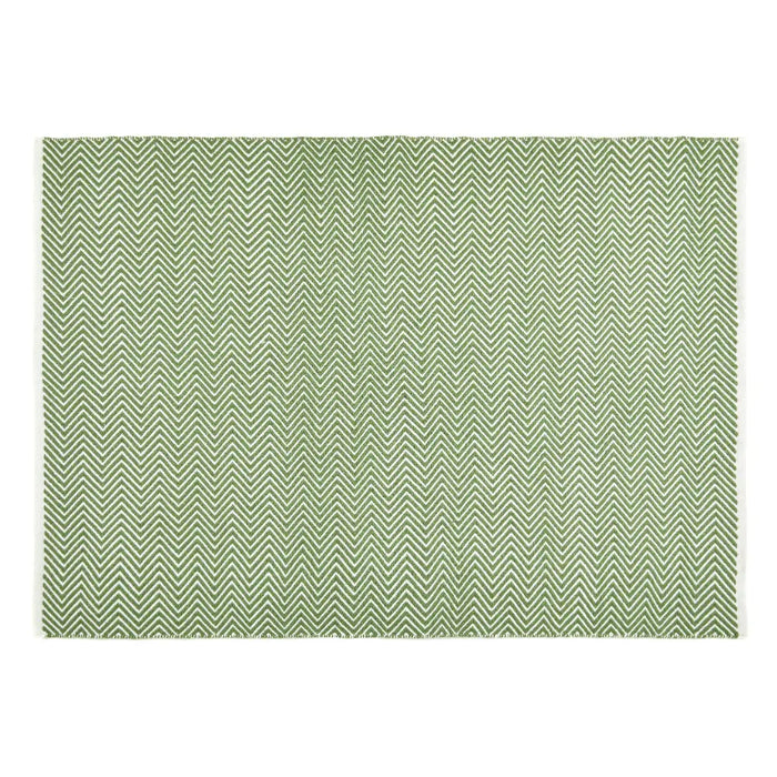 Hug Woven Herringbone Green Rug