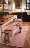 Hug Woven Herringbone Coral Pink Rug