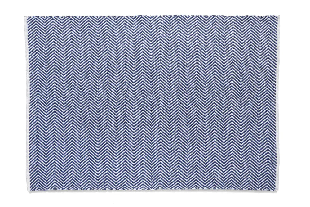 Hug Woven Herringbone Navy Rug