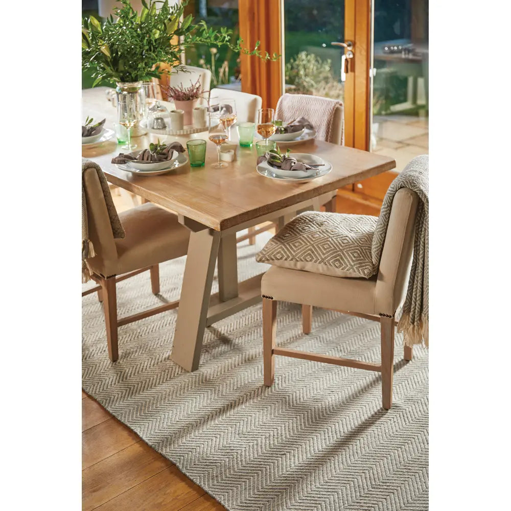 Hug Woven Herringbone Natural Rug — RugsDirect Online
