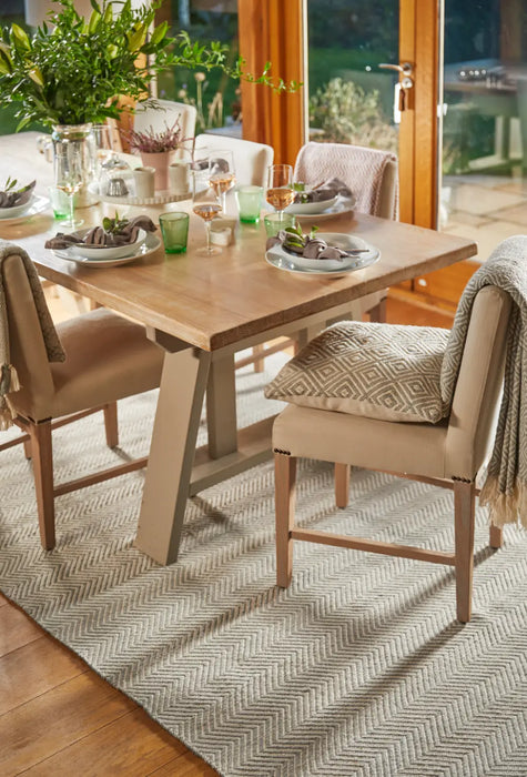 Hug Woven Herringbone Grey Rug