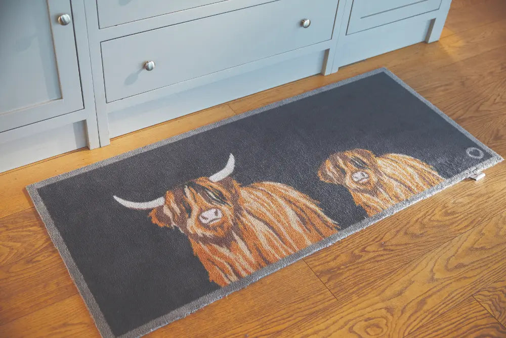 Patterned Hug Rug Highland 1 Runner Multicoloured Rug — RugsDirect Online