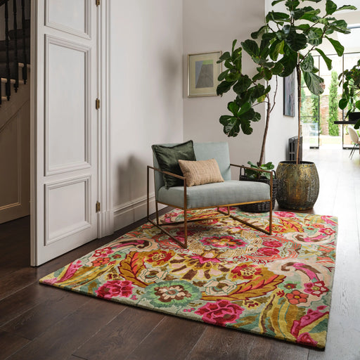 Asiatic katherine carnaby historia historia Multicoloured Living Room Floral Rug.