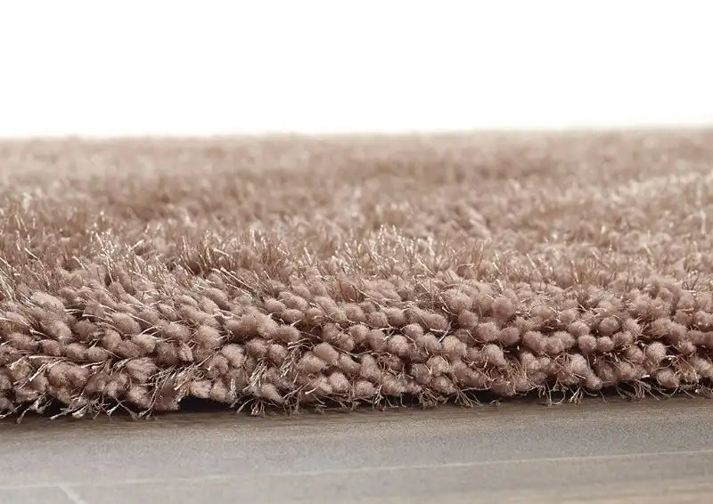 Origins chicago latte Brown Living Room Shaggy Rug.