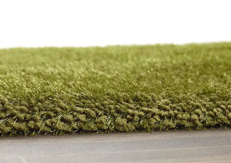 Origins chicago olive Green Living Room Shaggy Rug.
